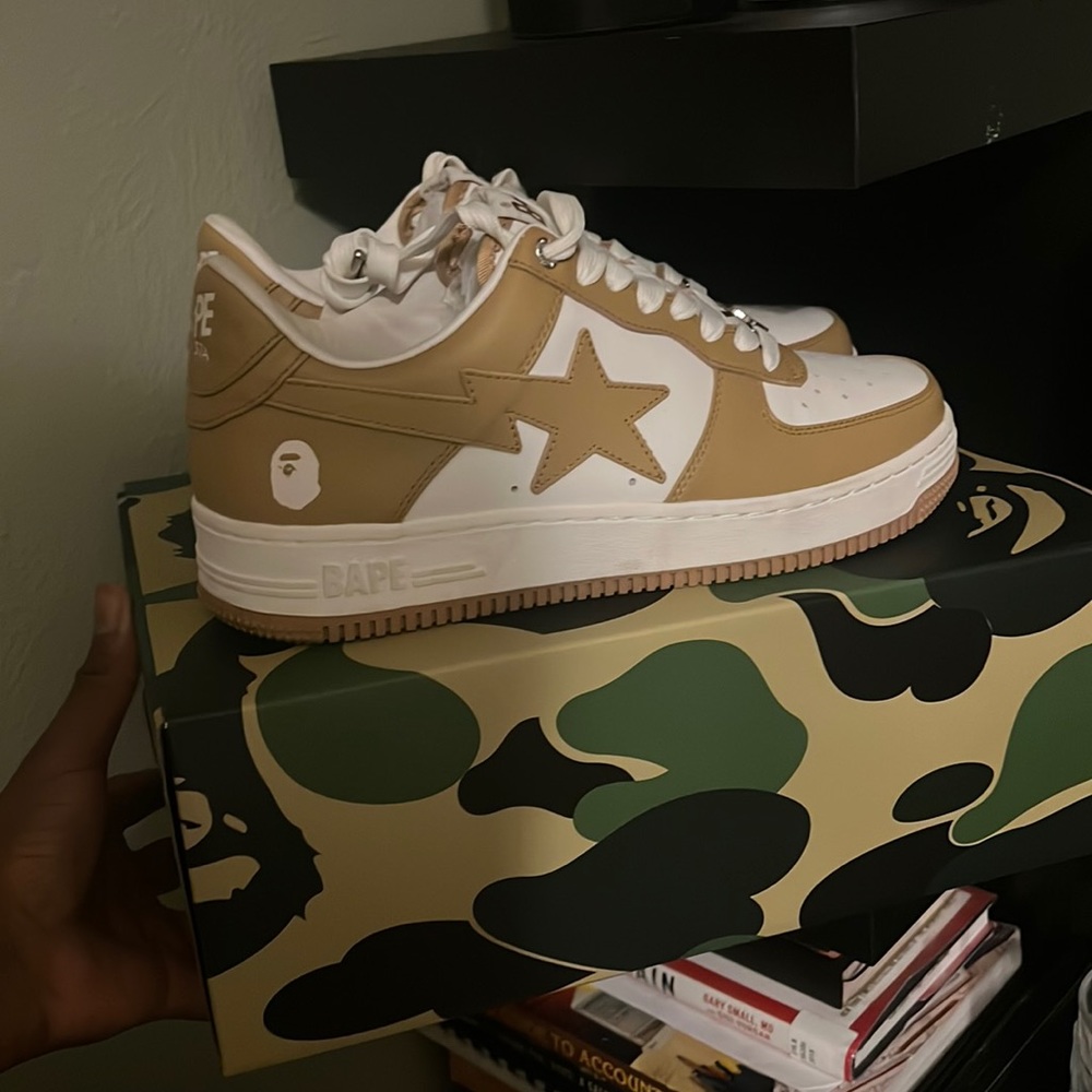 Bape size 9 beige Shoes